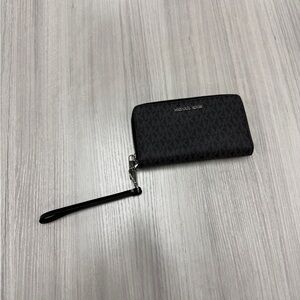 Michael Kors Black Logo Wristlet